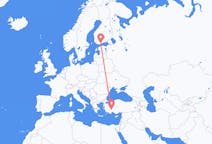 Flights from Helsinki, Finland to Isparta, Turkey