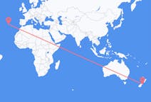 Flyreiser fra Christchurch, til Ponta Delgada
