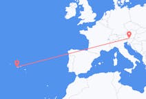 Fly fra Klagenfurt til Horta, Azores