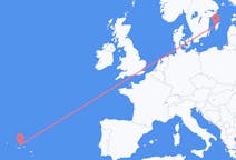 Flyg från Graciosa till Visby