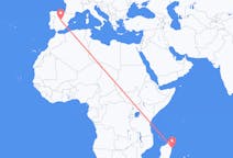 Flyreiser fra Île Sainte-Marie, Madagaskar til Madrid, Spania