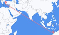 Flyg från Broome, Australien till Dalaman, Turkiet