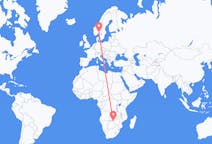 Flyrejser fra Victoria Falls, Zimbabwe til Oslo, Norge
