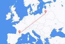 Flights from Kaunas in Lithuania to Toulouse in France