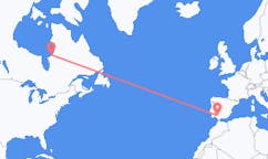 Flyreiser fra Kuujjuarapik, Canada til Sevilla, Spania