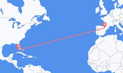 Flyreiser fra Key West, USA til Zaragoza, Spania