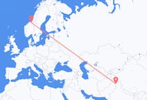 Flyrejser fra Srinagar, Indien til Trondheim, Norge