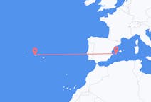 Flights from Horta, Azores, Portugal to Ibiza, Spain
