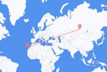 Flights from Krasnoyarsk, Russia to Tenerife, Spain