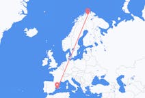 Vluchten van Lakselv, Noorwegen naar Ibiza, Spanje