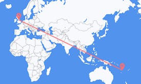 Flights from Vanuatu to England