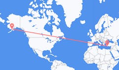 Flights from King Salmon, the United States to Dalaman, Turkey