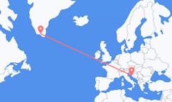 出发地 克罗地亚扎达尔目的地 格陵兰纳萨克的航班