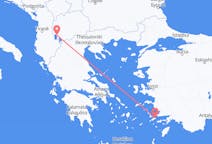 Loty z Ochryda, Macedonia Północna z Kos, Grecja