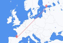 Vluchten van Pamplona, Spanje naar Tallinn, Estland