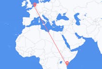 Vluchten van Pemba, Tanzania naar Brussel, België