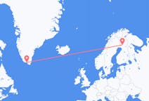 Voli da Qaqortoq, Groenlandia a Rovaniemi, Finlandia
