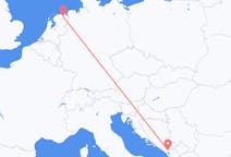 Vluchten van Podgorica, Montenegro naar Groningen, Nederland