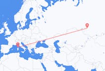 Fly fra Novosibirsk til Figari
