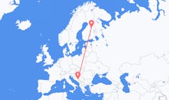 Vols de Sarajevo, Bosnie-Herzégovine pour Kajaani, Finlande