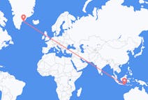 出发地 印度尼西亚丹帕沙目的地 格陵兰库鲁苏克的航班
