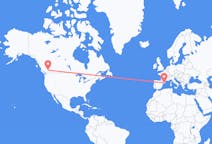 Flyreiser fra Kamloops, Canada til Barcelona, Spania