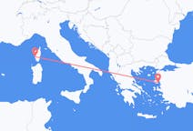 Flyreiser fra Ajaccio, til Mytilene