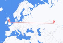 Flyrejser fra Pavlodar, Kasakhstan til Manchester, England