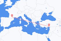 Flyreiser fra Adana, Tyrkia til Toulouse, Frankrike