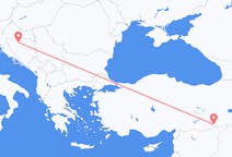来自波斯尼亚和黑塞哥维那出发地 巴尼亚卢卡目的地 土耳其馬爾丁的航班