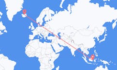 Flyreiser fra Balikpapan, Indonesia til Akureyri, Island