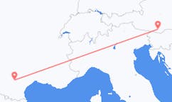 Loty z Castres, Francja do Klagenfurtu, Austria