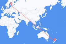 Flyreiser fra Christchurch, til Helsingfors