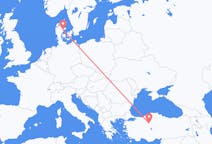 Flyg från Århus, Danmark till Ankara, Turkiet
