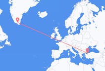 Flyrejser fra Narsarsuaq, Grønland til Istanbul, Tyrkiet