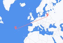 Flights from Flores Island, Portugal to Vilnius, Lithuania