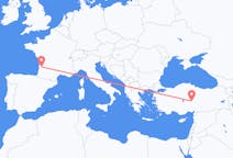 出发地 土耳其出发地 開塞利目的地 法国波尔多的航班