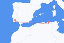 Vluchten van Constantijn, Algerije naar Faro, Napoli, Portugal