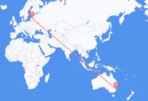 Vluchten van Stad Wollongong, Australië naar Riga, Pescara, Letland