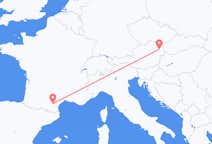 Vluchten van Carcassonne, Frankrijk naar Wenen, Oostenrijk