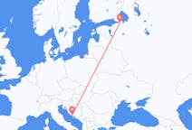 크로아티아 나뉘다에서 출발해 러시아 상트페테르부르크로(으)로 가는 항공편
