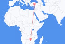 Flyreiser fra Bulawayo, Zimbabwe til Adana, Tyrkia