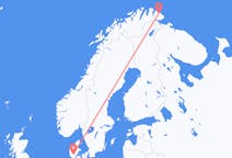 Vluchten van Båtsfjord naar Billund