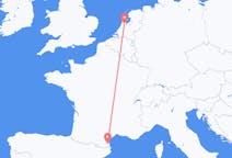Flyreiser fra Perpignan, Frankrike til Amsterdam, Nederland