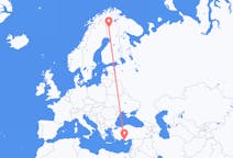 Flights from Gazipaşa, Turkey to Kittilä, Finland