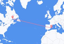 Flyreiser fra Sept-Îles, Canada til Ibiza, Spania