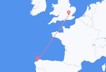 Flyreiser fra La Coruña, Spania til London, England