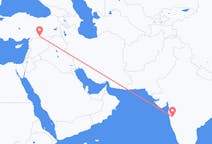 Vluchten van Poona, India naar Sanliurfa, Turkije
