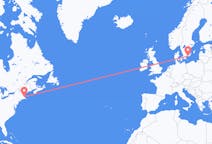 Flyg från Boston till Karlskrona
