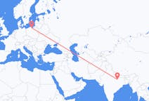 Flights from Varanasi, India to Gdańsk, Poland